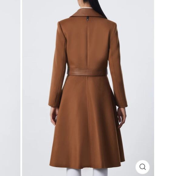 NWT Mackage Rose 2 in 1 Wool Leather Camel Coat Jacket Sz Small - Picture 4 of 5